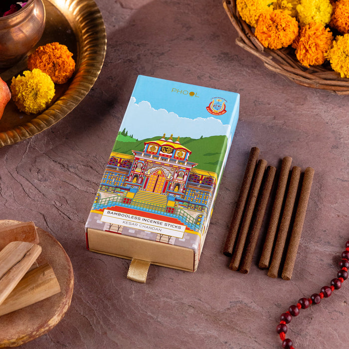 PHOOL - Bambooless Incense Sticks - Kesar Chandan