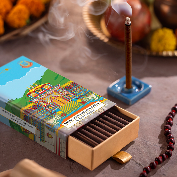 PHOOL - Bambooless Incense Sticks - Kesar Chandan