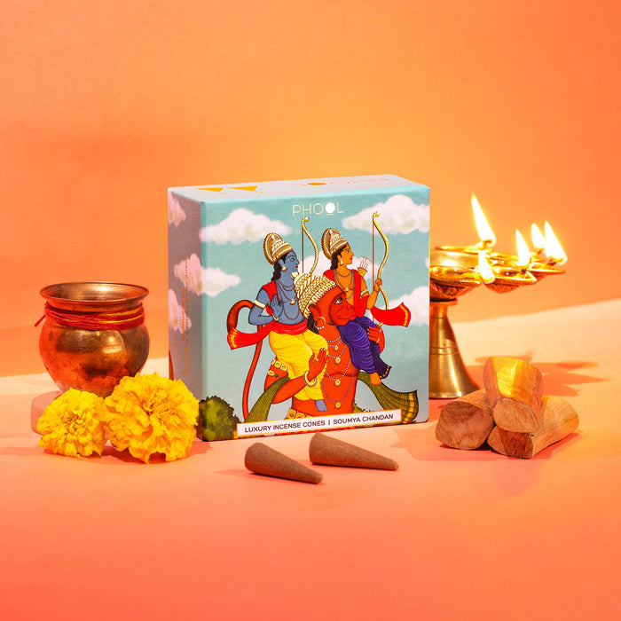 PHOOL - Ayodhya Soumya Chandan Incense Cones (40U)