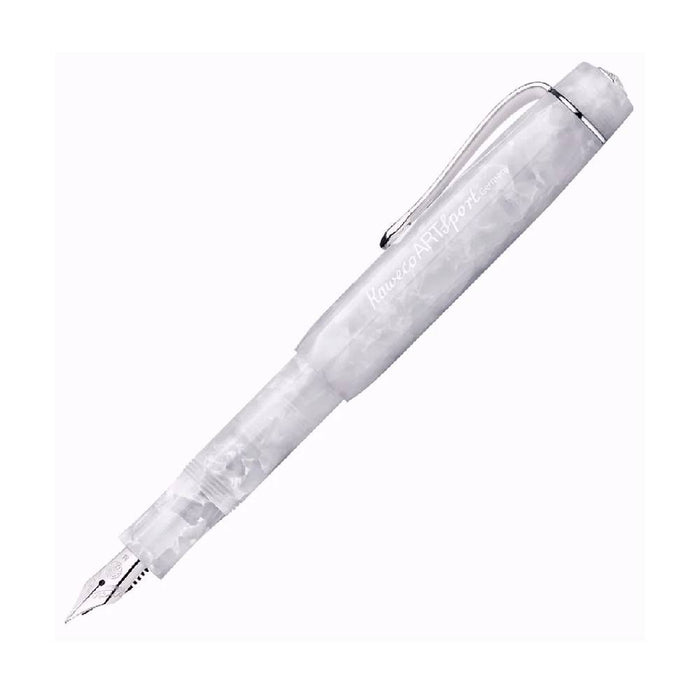 kaweco-ART-sport-mineral-white-CT-fountain-pen-front-view