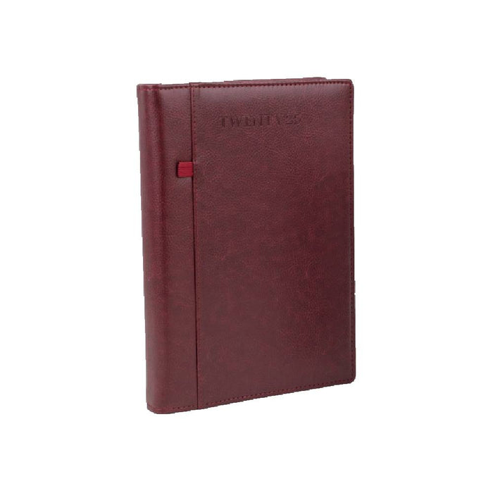 anupam-exec-2025-diary-raw-elegance-with-functional-design-80 GSM-marron-front-view