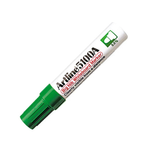 artline-5100A-big-nib-whiteboard -marker-green-front-view