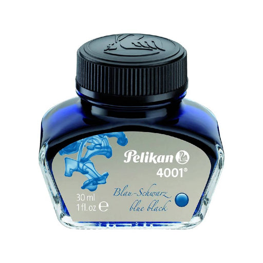 pelikan 4001-ink-bottle-30-ML- blue-black-front-view