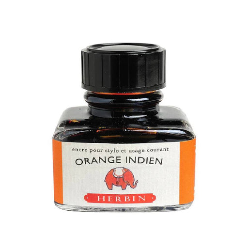 herbin-D-ink-bottle-13057T (Orange Indien - 30ML)-front-view