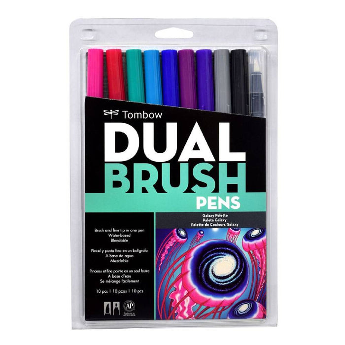 Tombow Dual Brush Pens Set Of 10 (Galaxy Colour)