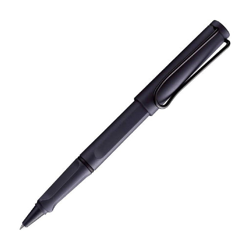 lamy-3E2-safari-steel-black-rollerball-pen-(M)-front-view