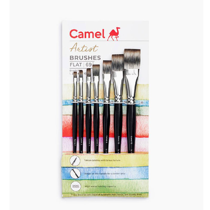 Camel - Artist Flat Brushes - Series 69 (Set of 7 brushes)