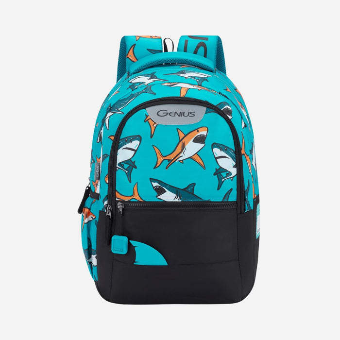 Genius by Safari Splash 23L Blue School Backpack - Black