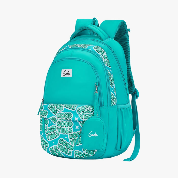 Genie Vibes 27L Juniors Backpack With Easy Access Pockets -  Teal (17")