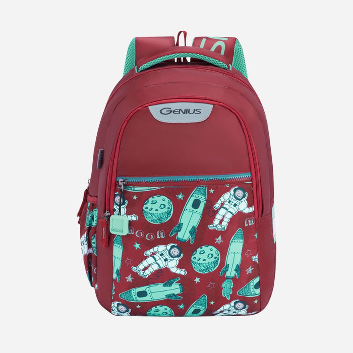 Genius by Safari Astro 23L Blue School Backpack - Red