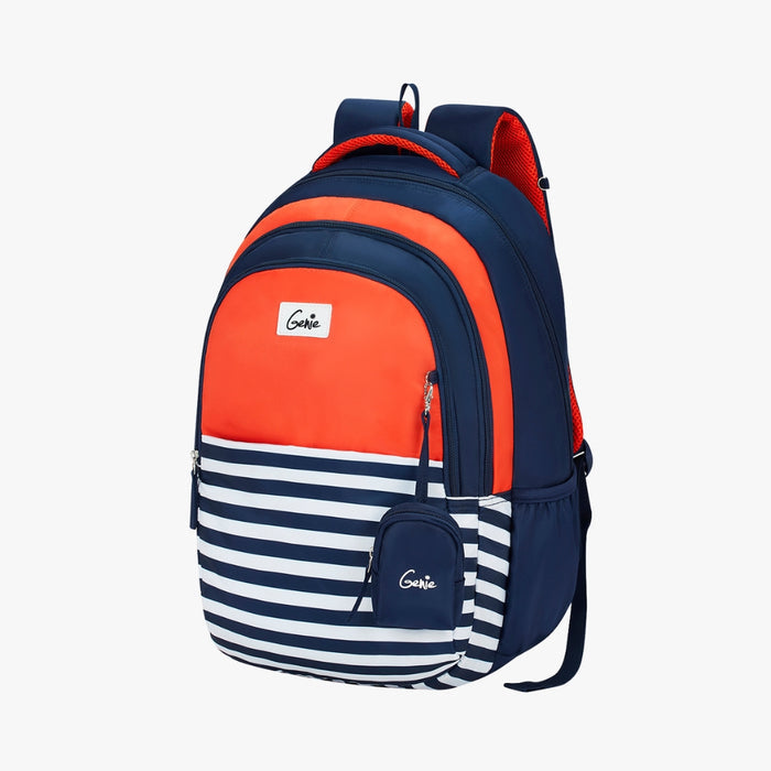 Genie Nautical Plus 36L Laptop Backpack With Laptop Sleeve - Orange (19")