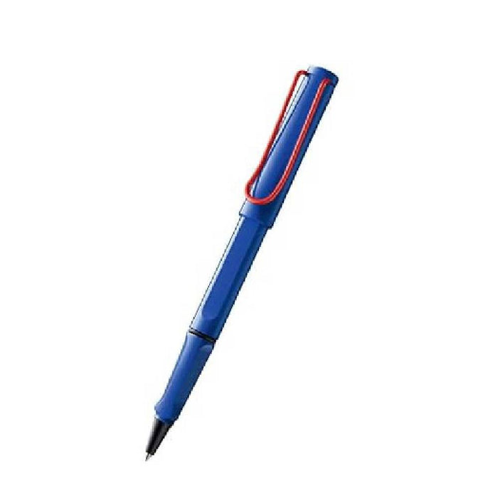 lamy-314-safari-rollerball-pen-(M)-blue/red-front-view