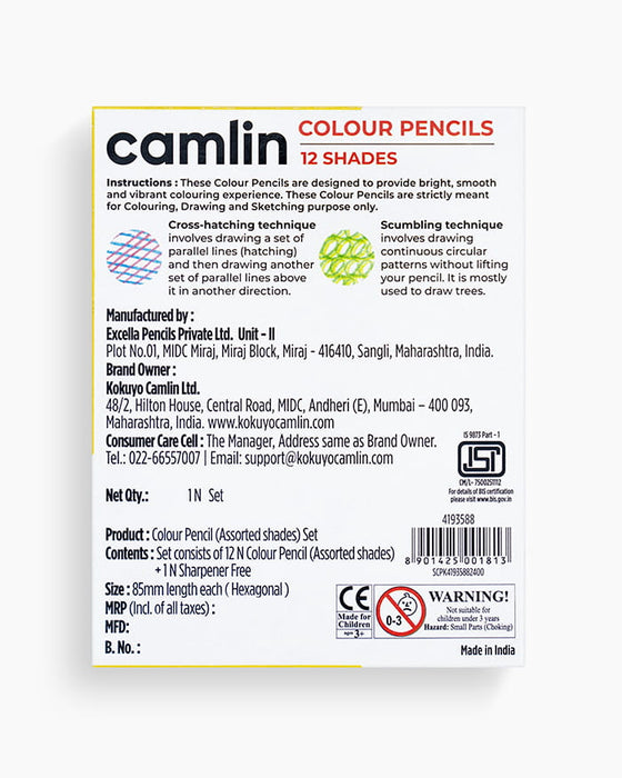 Camel Half size Colour Pencils Set (12 Shades)