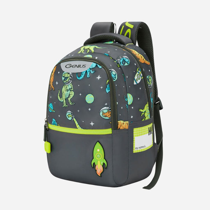 Genius by Safari Cosmo 23L School Backpack - Grey