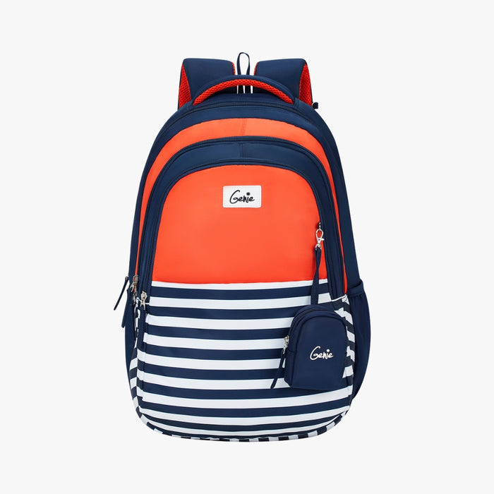 Genie Nautical Plus 36L Laptop Backpack With Laptop Sleeve - Orange (19")