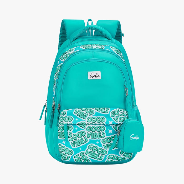 Genie Vibes 27L Juniors Backpack With Easy Access Pockets -  Teal (17")