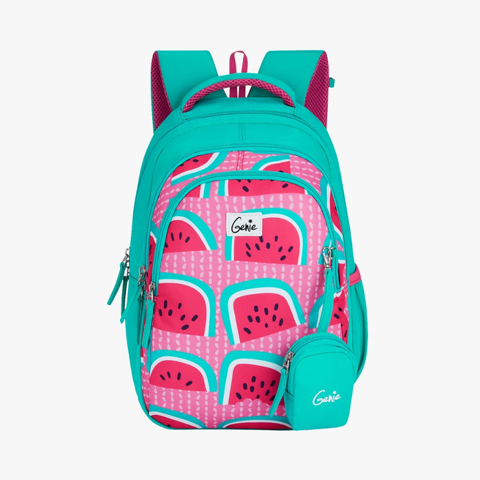 Genie Fruity Small Backpack With Comfortable Padding for Kids - Teal (15")