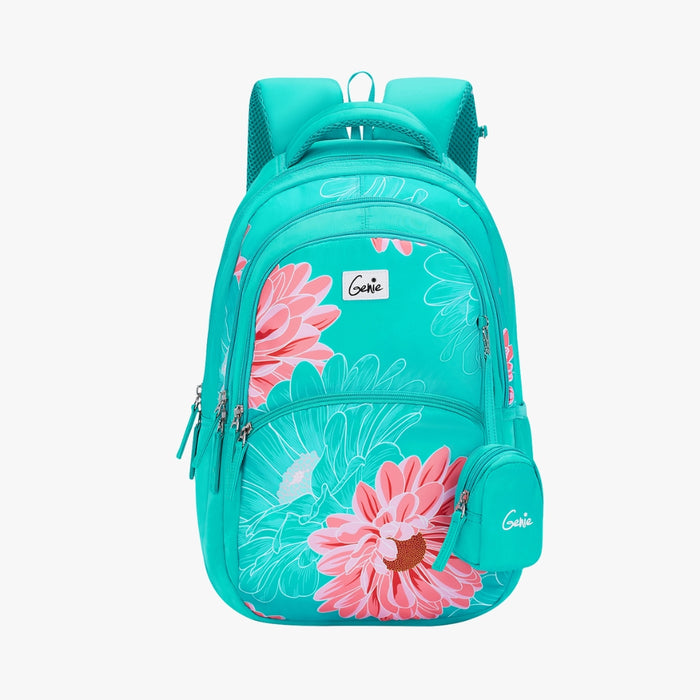 Genie Buttercup 27L Juniors Backpack With Easy Access Pockets - Teal (17")