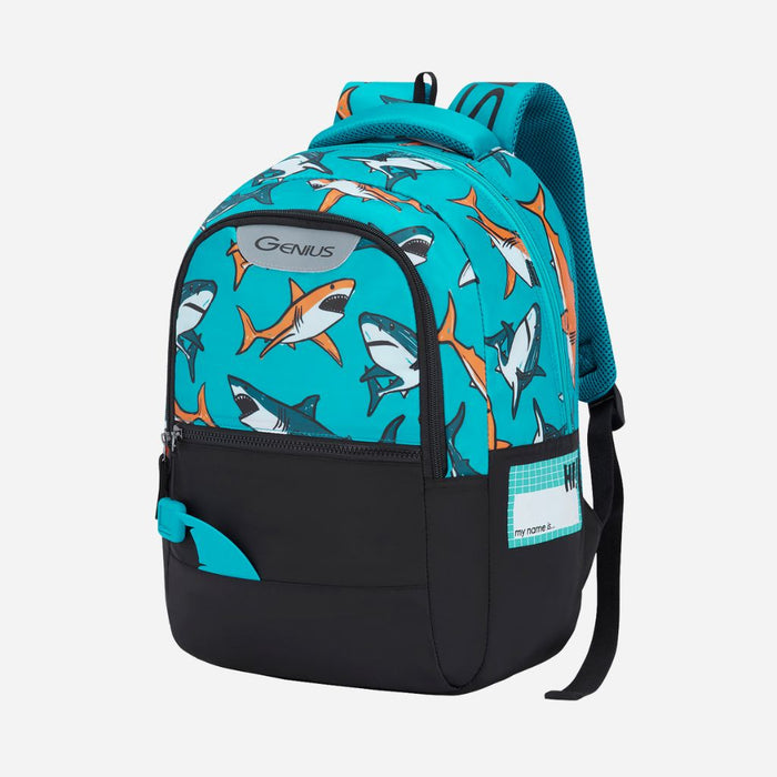 Genius by Safari Splash 23L Blue School Backpack - Black