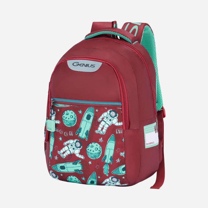 Genius by Safari Astro 23L Blue School Backpack - Red