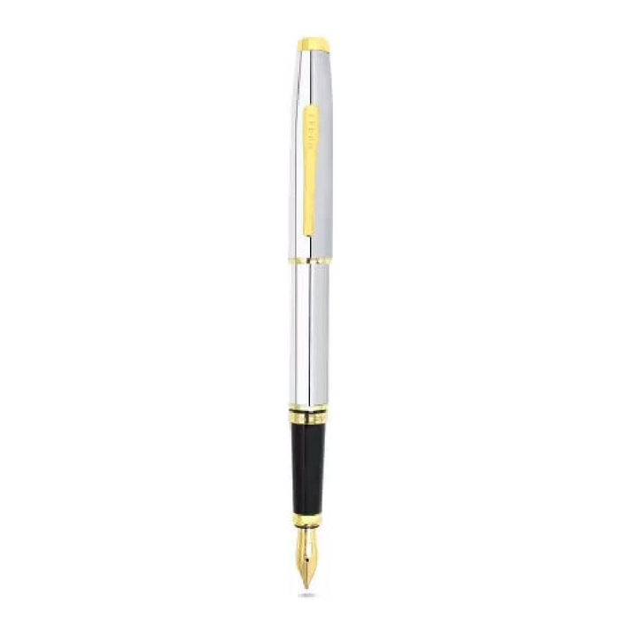 cross-coventry-AT0666-2FF-chrome-with-gold-tone-appointments-fountain-pen-front-view