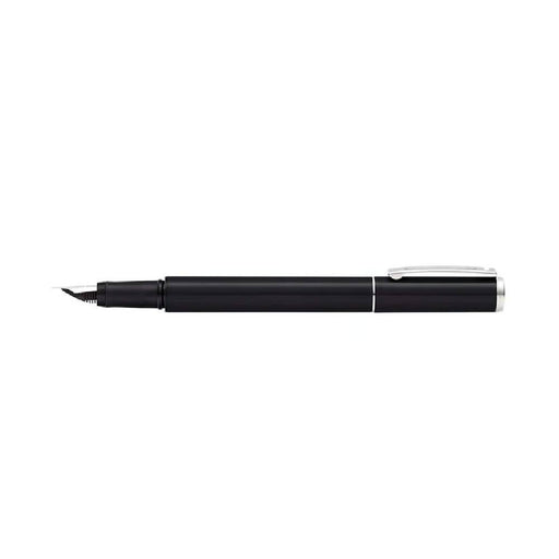 sheaffer-9205-pop-fountain-pen-black-with-chrome-plated-trim-side-view