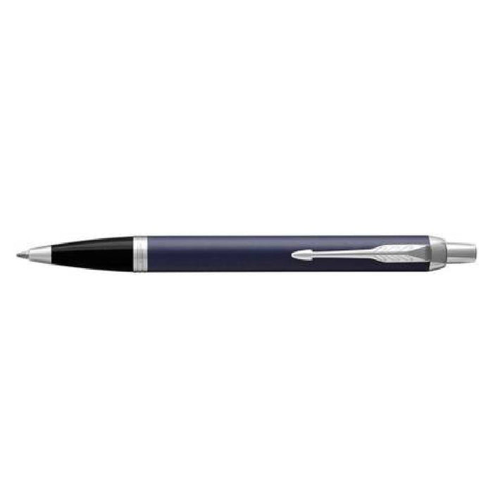 parker-IM-blue-CT-ballpoint-pen-side-view