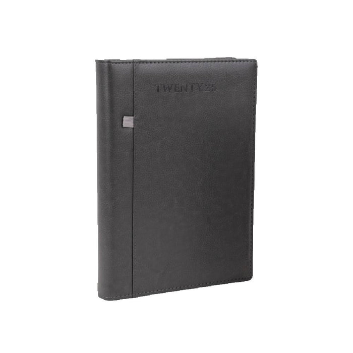 anupam-exec-2025-diary-raw-elegance-with-functional-design-80 GSM-grey-front-view