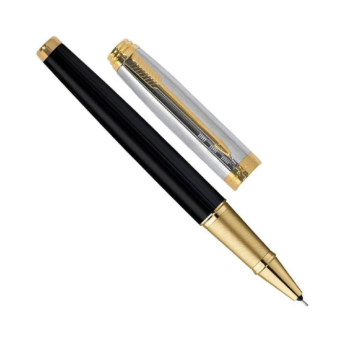 parker-ambient-deluxe-black-GT-roller-ball-pen-open-view