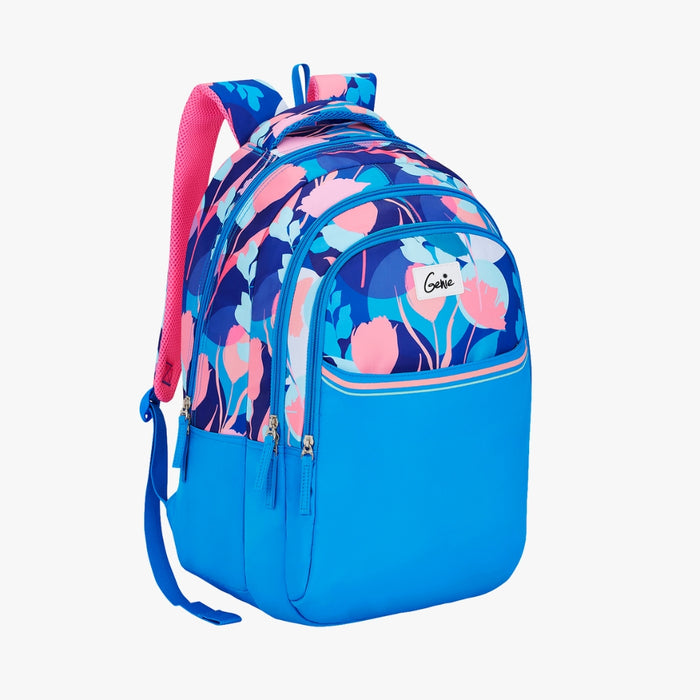 Genie Moonflower 36L Laptop Backpack With Raincover - Blue (19")
