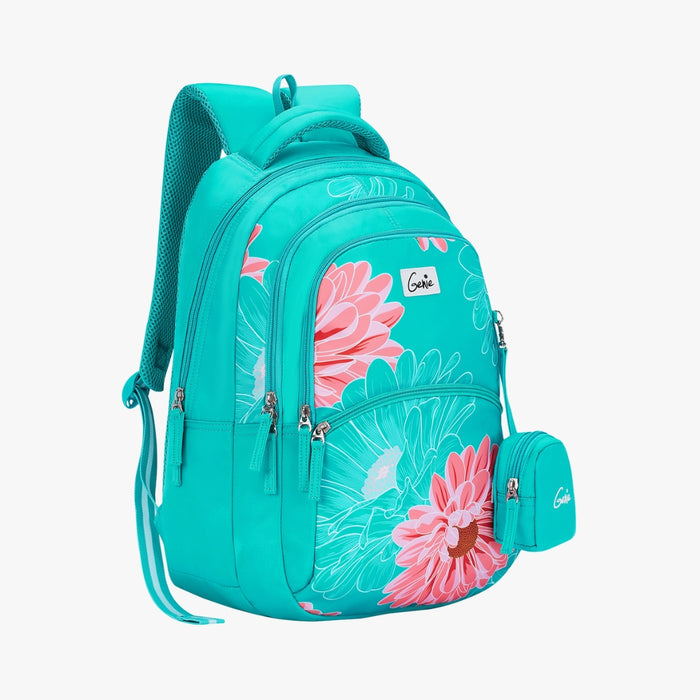 Genie Buttercup 27L Juniors Backpack With Easy Access Pockets - Teal (17")
