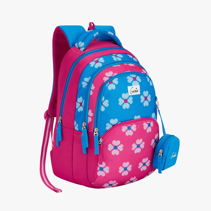 Genie Crimson 27L Juniors Backpack With Easy Access Pockets - Blue (17")