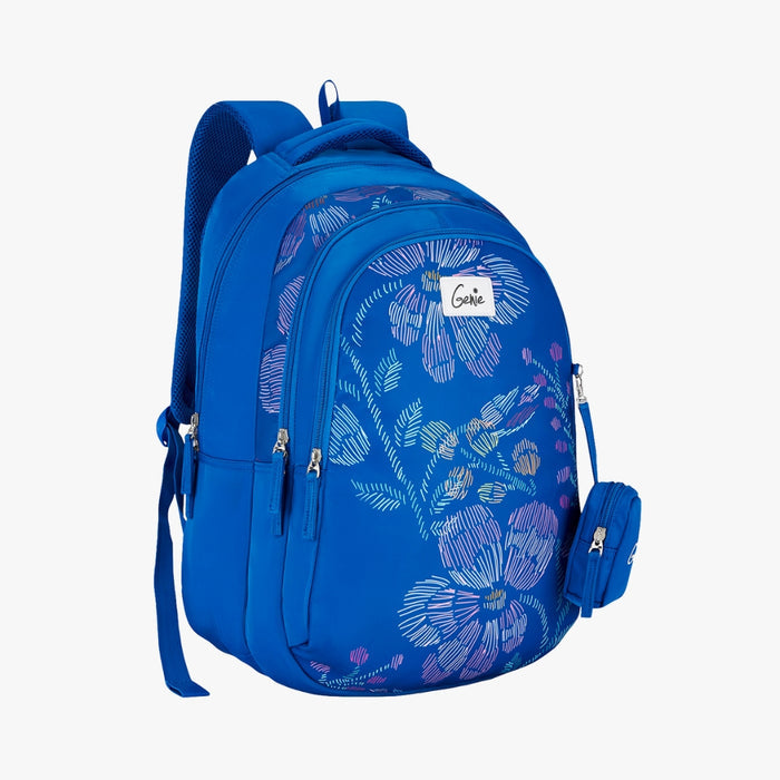 Genie Sprinkle 36L School Backpack With Premium Fabric - Blue (19")