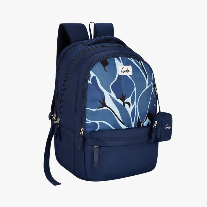 Genie Charlotte 40L Laptop Backpack With Laptop Sleeve - Navy Blue