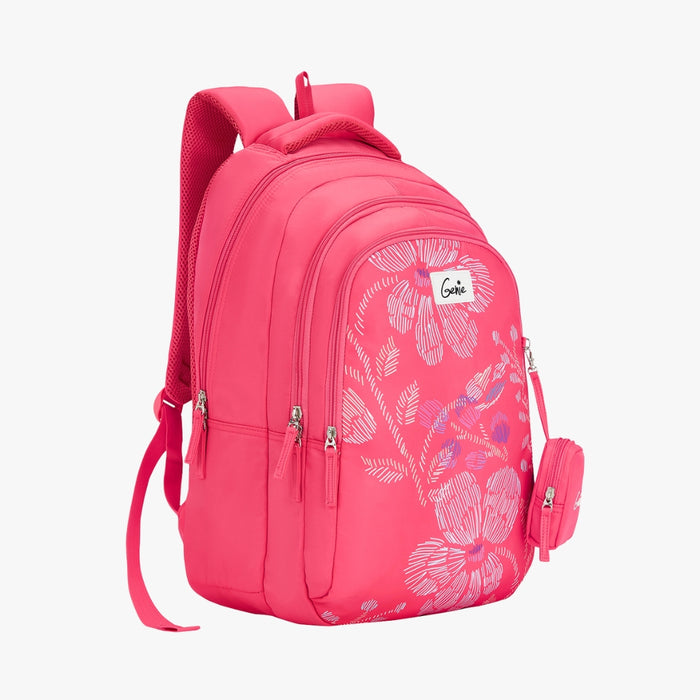Genie Sprinkle 36L School Backpack With Premium Fabric - Pink (19")