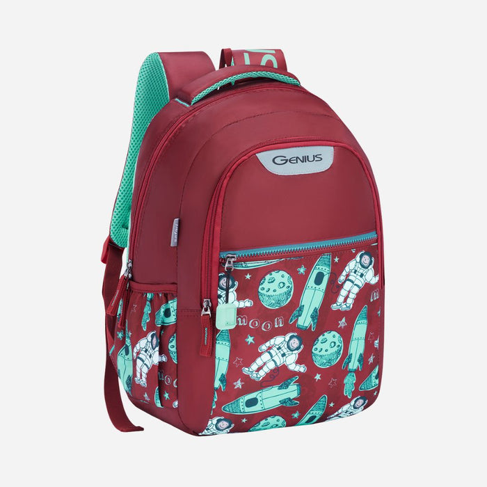 Genius by Safari Astro 23L Blue School Backpack - Red