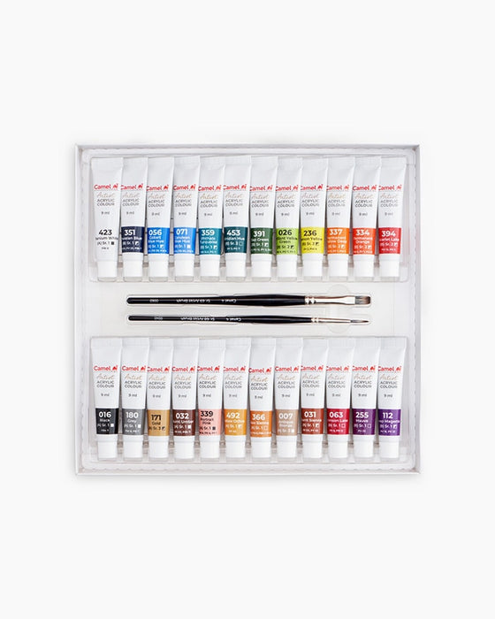 Camel - Artist Acrylic Colours Sets of 24 Shades (9ml)