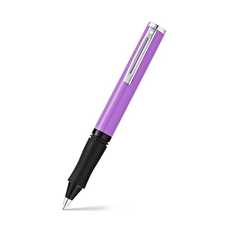 sheaffer-9203-pop-ballpoint-pen-lilac-with-chrome-plated-trim-open-view