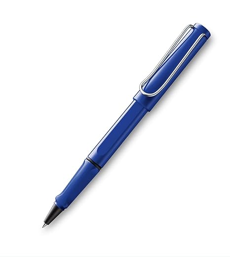 lamy-314-safari-rollerball-pen-(M)-blue-front-view