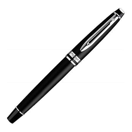 waterman-expert-matte-black-CT-roller-ball-pen-close-view