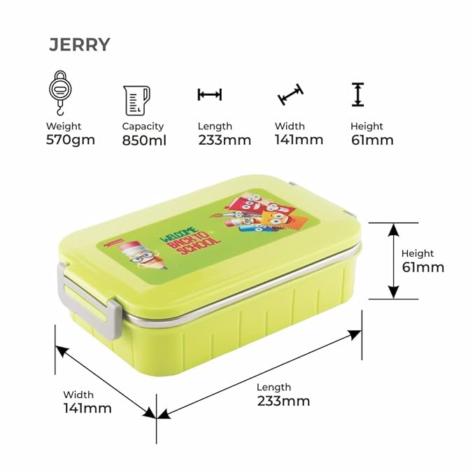 Dubblin - Jerry Stainless Steel Lunch Box (Green)