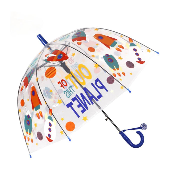 Transparent Printed Design Umbrella for Kids (RST060A) 50cm x 8k - Blue