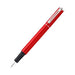 sheaffer-9207-pop-fountain-pen -red-with-chrome-plated-trim-open-view