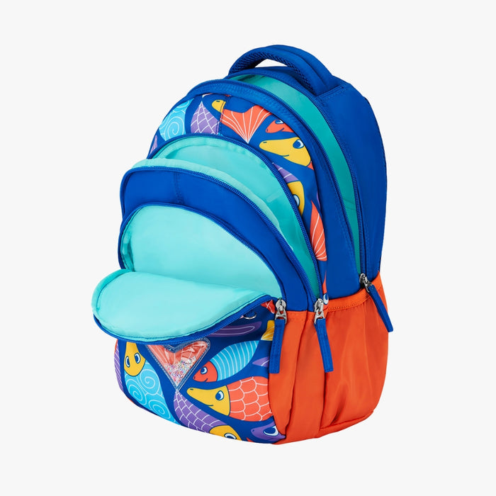 Genie Finley Small Backpack With Comfortable Padding for Kids - Blue (15")