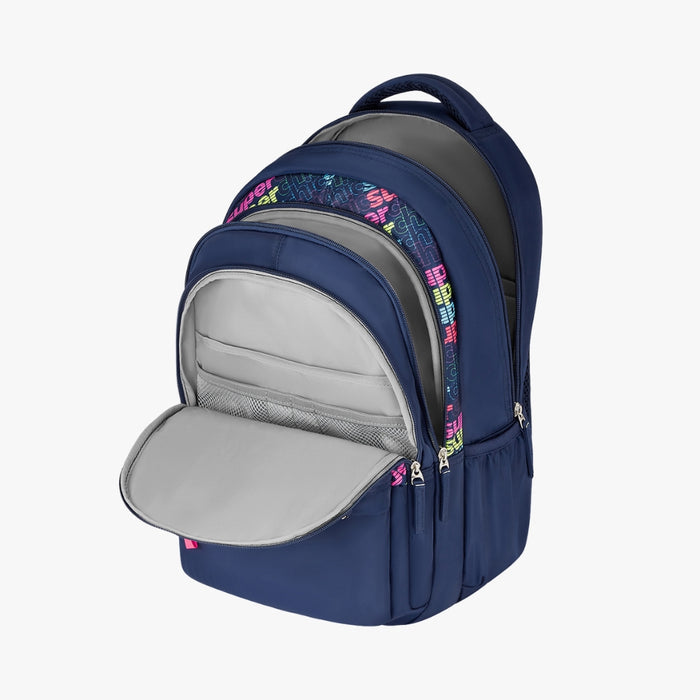 Genie Avery 36L Laptop Backpack With Laptop Sleeve - Navy Blue (19")