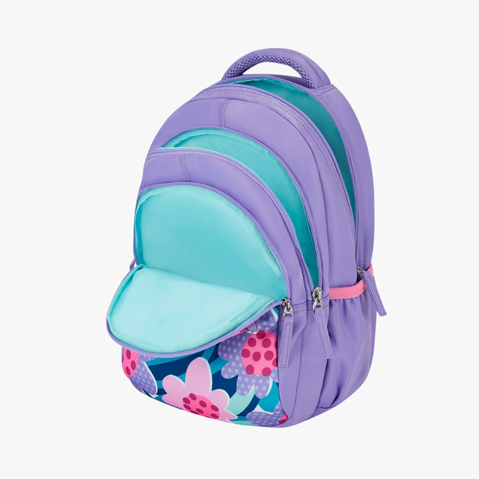Genie Fluffy Backpack With Comfortable Padding for Kids - Lavender (15")