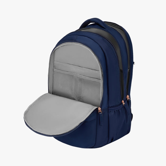 Genie Knots 40L Laptop Backpack With Laptop Sleeve - Navy Blue (19")