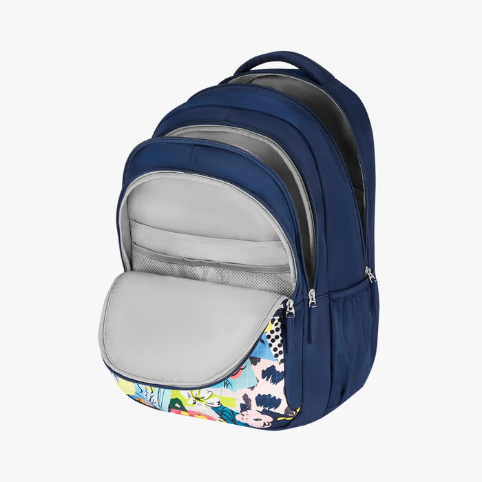 Genie Phoenix 36L Laptop Backpack With Raincover - Navy Blue (19")