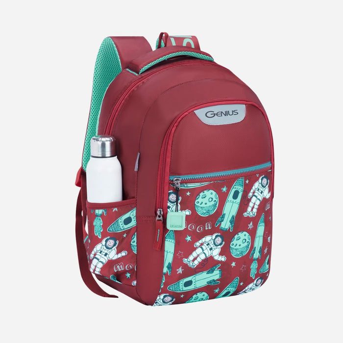 Genius by Safari Astro 23L Blue School Backpack - Red