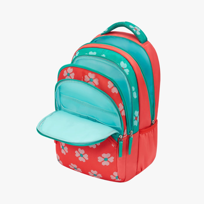 Genie Crimson 27L Juniors Backpack With Easy Access Pockets - Teal(17")